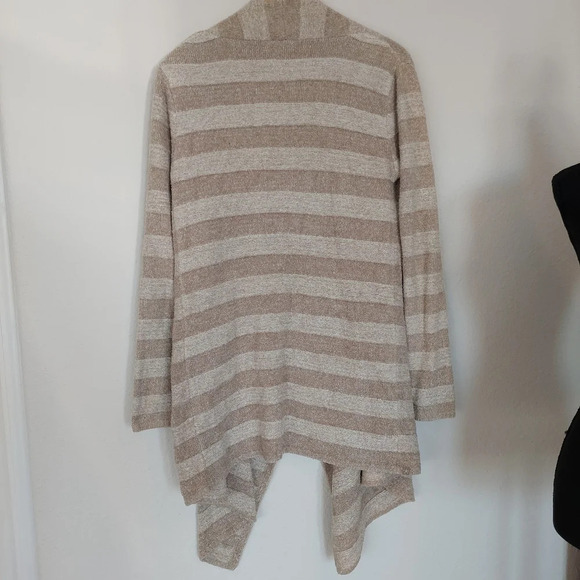 Barefoot Dreams Open Front Striped Sweater Cardigan Size L/XL - Picture 5 of 5